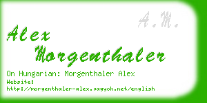 alex morgenthaler business card
